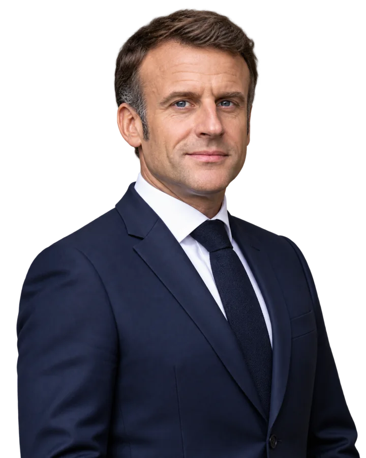 Portrait of Emmanuel Macron